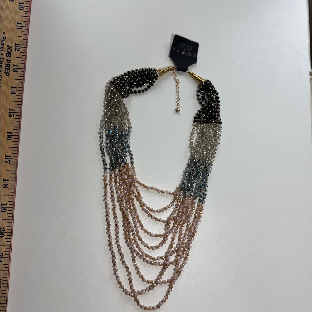 Samoe Elegant multicolor Multi-Strand beaded‎ Necklace